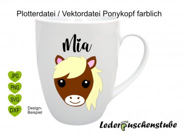 Plotterdatei Ponykopf lederpuschenstube